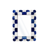 Scalloped Bone Inlay Frame, Blue and White, 4x6