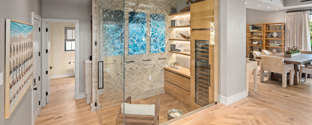 Iconic Timepieces showroom with Elizabeth Sutton artwork