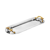 Large Silver and Gold Dip Bowls Tray