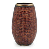 Brown Crocodile Skin Vase, Large