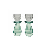 Emerald Modern Cut Crystal Candle Holder