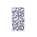 Navy Squiggly Faux Linen Napkins, Set of 4