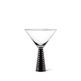 Black Stack Base Martini Glass