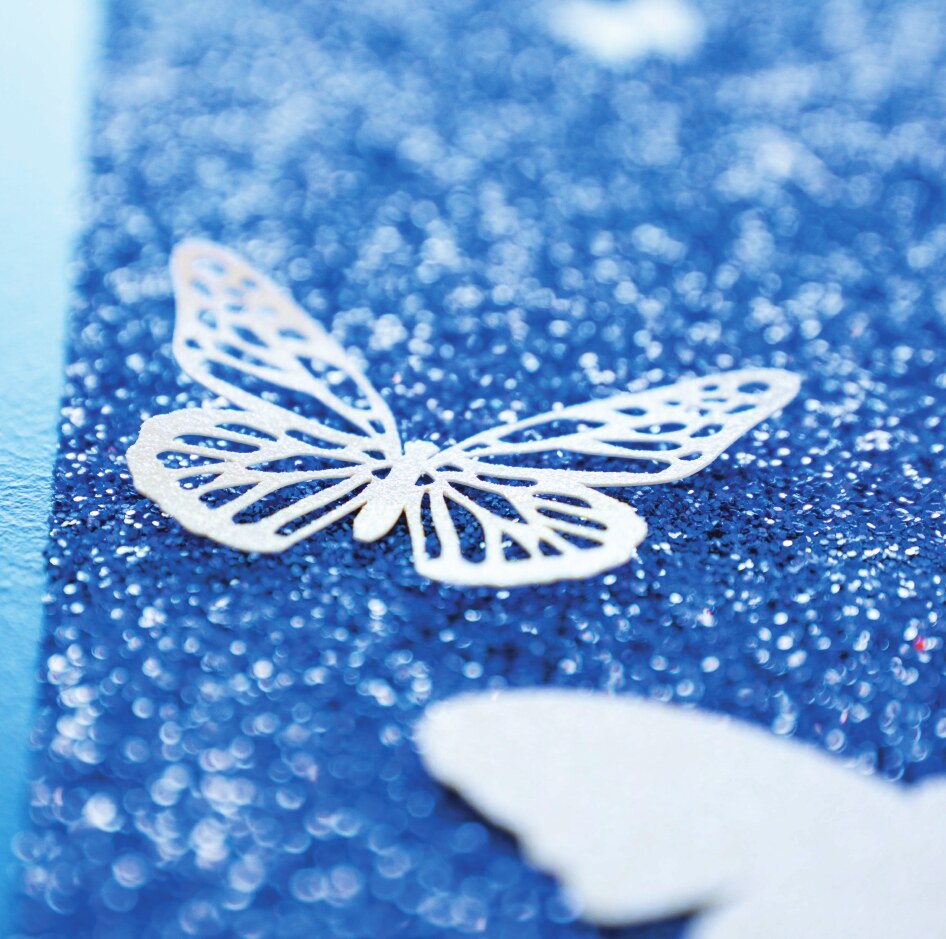 Blue butterfly artwork