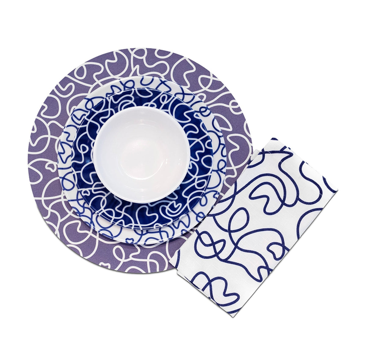 Navy Squiggly