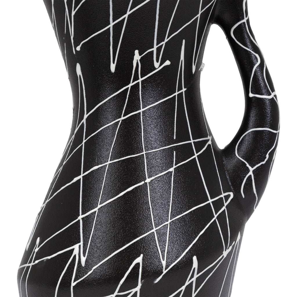 Cazden Black and White Tall Vase