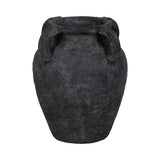 Decorative Vase - Black Pottery Amphora Multi-Handle Jug, 10