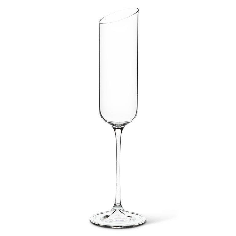 Amber Angle Cut Champagne Flute