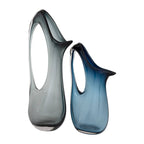 Carmichael Hand-Blown Blue Glass Pitcher