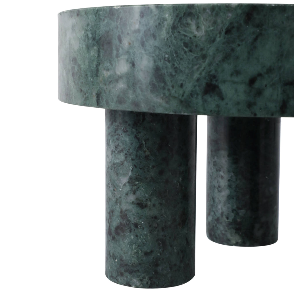 Green Marble Tripod Bowl
