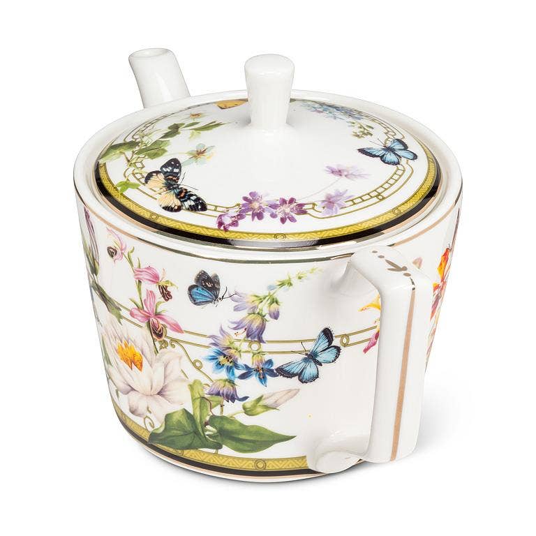 Butterfly Garden Bone China Teapot