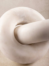 Munich Sculpted Marble Knot: Ivory White