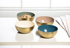Gold Enamel Mini Bowls, Set of 4