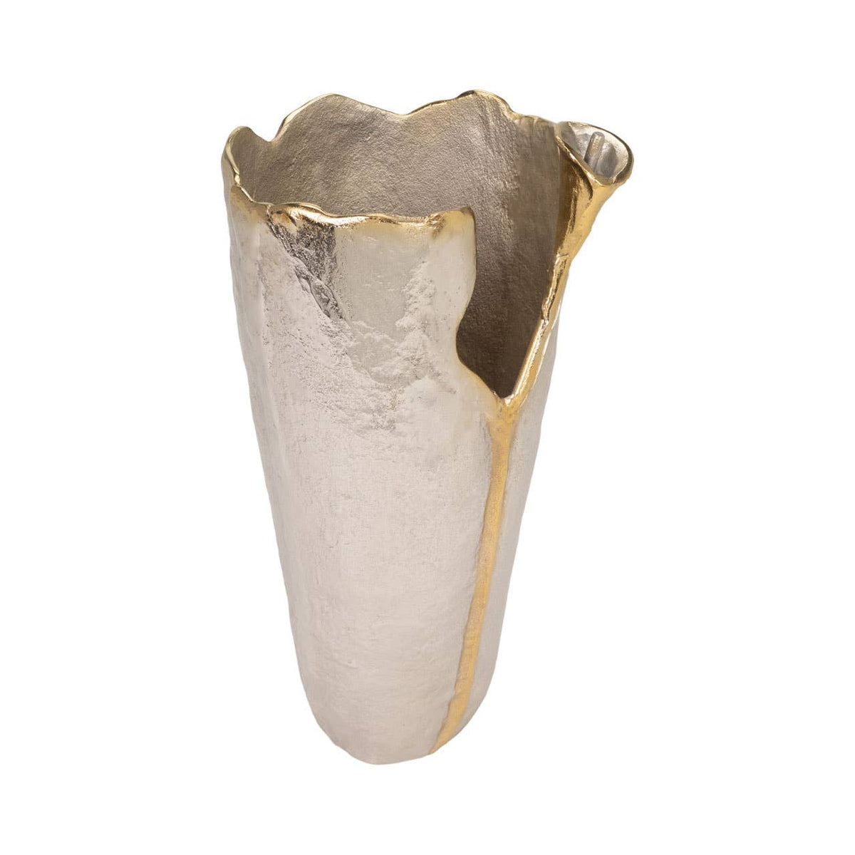 Waldin Metallic Sculptural Vase