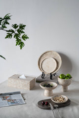 7x7x4" Marble Elegance Pedestal Bowl