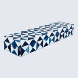 Marquet Indigo Blue White Resin Inlay Storage Box ( 8 Sizes): 10x2.5x1.5