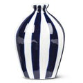 Blue Striped Porcelain Bud Vase, Medium
