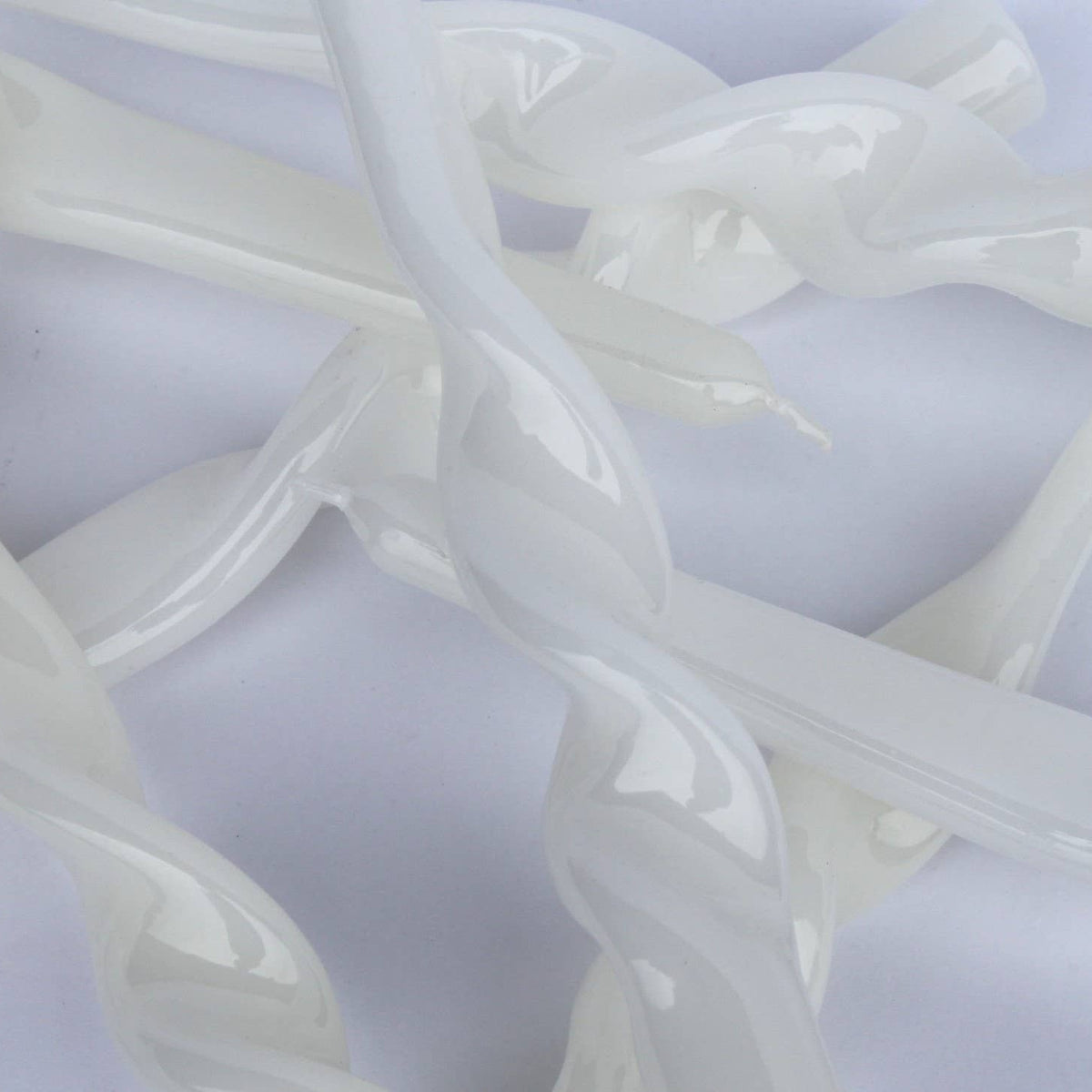 Ice White Twist Taper Candles, Set of 3
