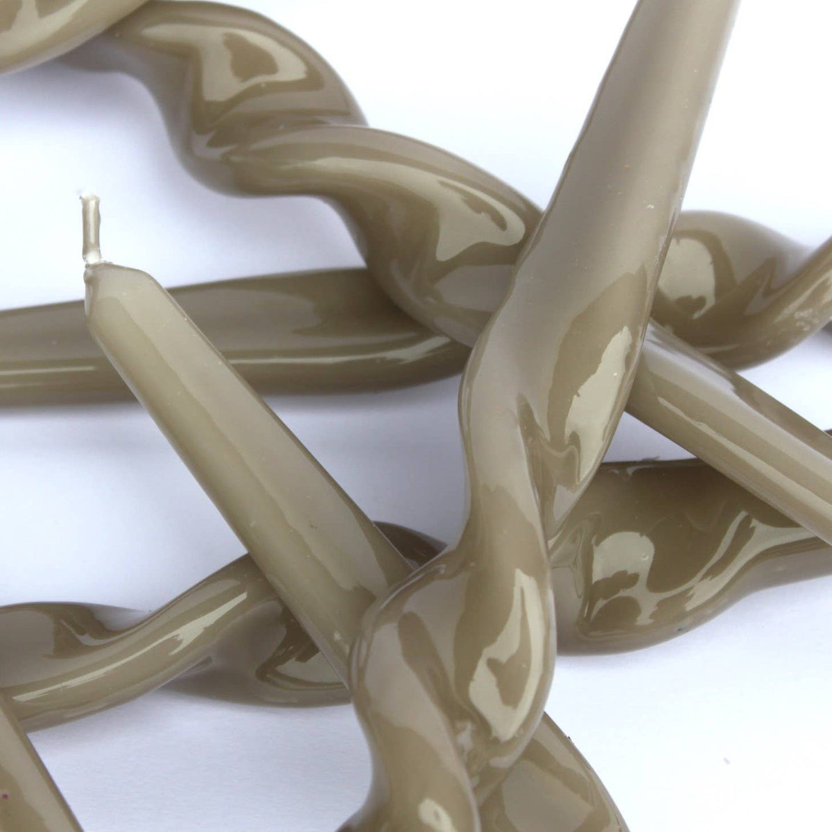 Mink Twist Taper Candles, Set of 3