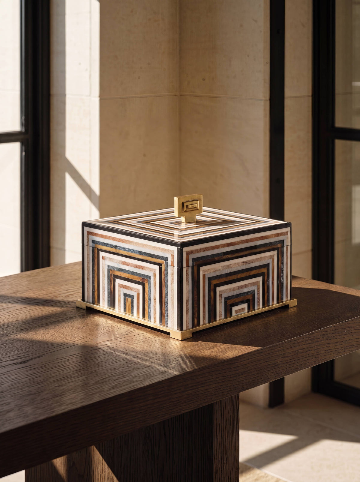 Hamett Geometric Lidded Box