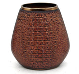 Brown Crocodile Skin Vase, Extra Large