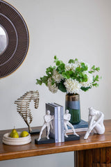 D5.5x12" Ceramic Accent Vase w/ Ombre Bronze/Silver/Green