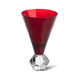 Crystal Look Base Wine Glass-Dark Red-6"H(10oz)