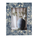 Photo Frame - Blue/Ivory Resin Woven, 5x7 in.
