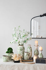 7.5x7.5x14.5" Verdant Whisper Ceramic Vase