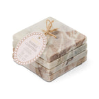 Square Marble Coasters, Set of 4