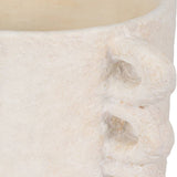 Plant Pot - White Ceramic Round Multi-Loop Arch Handle, 13in