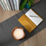 Petite Teak Organic Bowl Candle