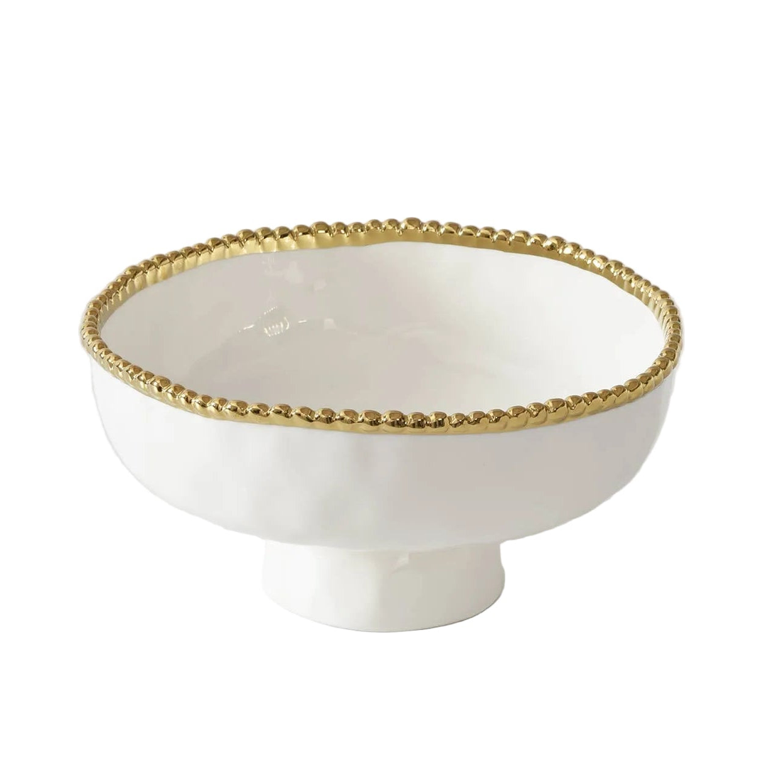 Golden Salerno Medium Footed Bowl