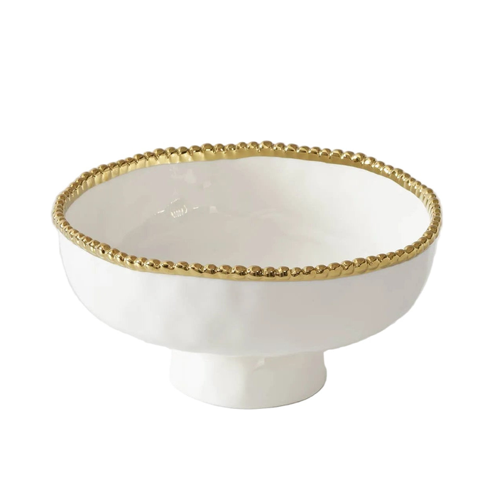 Golden Salerno Medium Footed Bowl