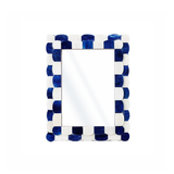 Scalloped Bone Inlay Frame, Blue and White, 5x7