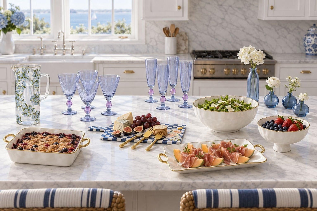 Blue & Purple Two-Tone Champagne Flute
