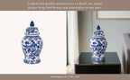 Blue Bird and Flower Lidded Jar