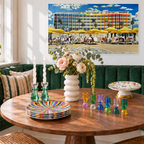 White Wavy Stacked Ripple Vase