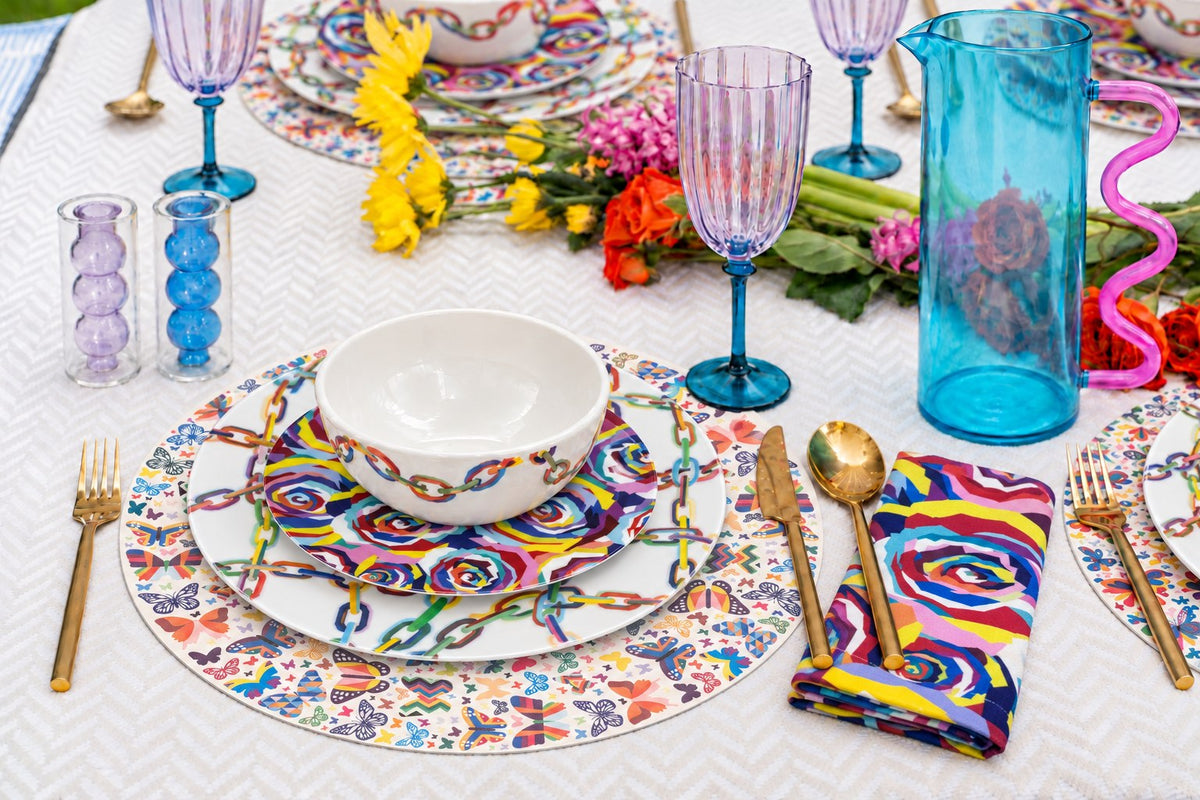 Purple & Teal Two-Tone Wine Glass
