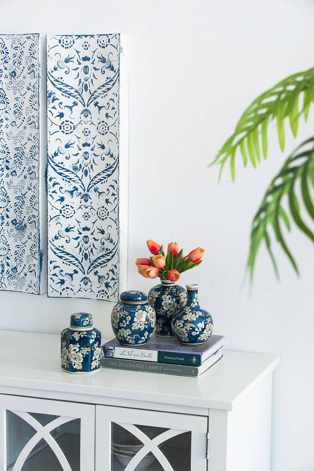 Blue and White Jar and Vase, Set of 4