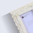 Scalloped Bone Inlay Frame, Ivory, 4x6