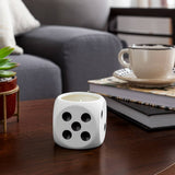 Scented Candle - Tobacco Scented Wax Ceramic Dice, 9 Oz