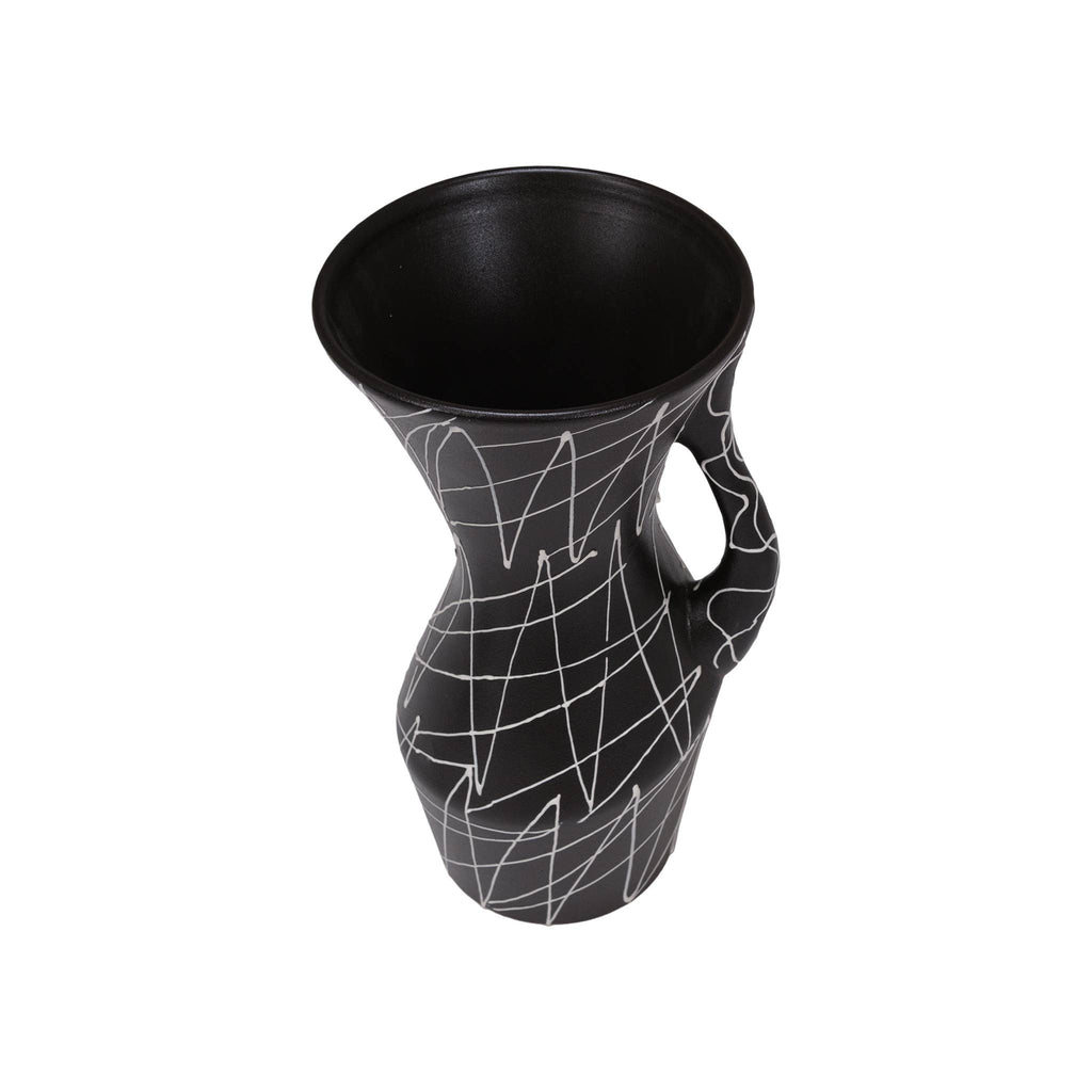 Cazden Black and White Tall Vase