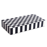 Black White Resin Inlay Decorative Storage Box - 7 Sizes: 8x6x1.5