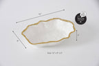 Golden Salerno White and Gold Serving Bowl