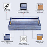 Decorative Trays Optique Madrid Pattern Resin Inlay Collection in 11x17: Blue / 11x17
