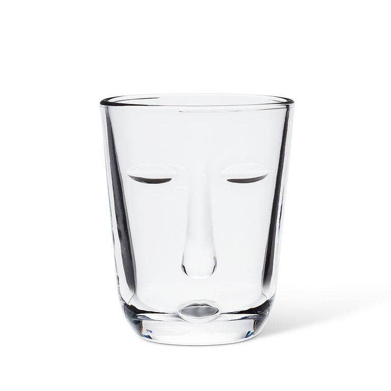 Resting Face Glass Goblets, Set of 2