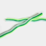 Wiggle Candles - Triple Green (2 Pack) - 11" Vibrant Tapers
