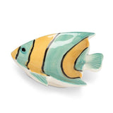 Small Striped Fish Dish-Turquoise-3"L