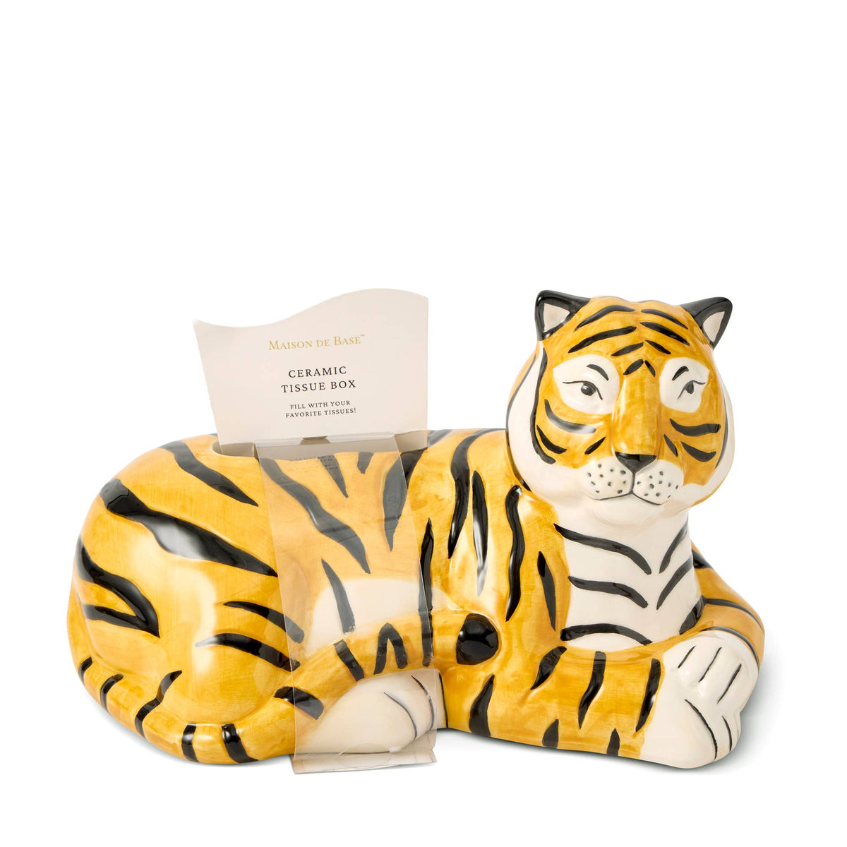 Tiger Ceramic Tissue Box Cover